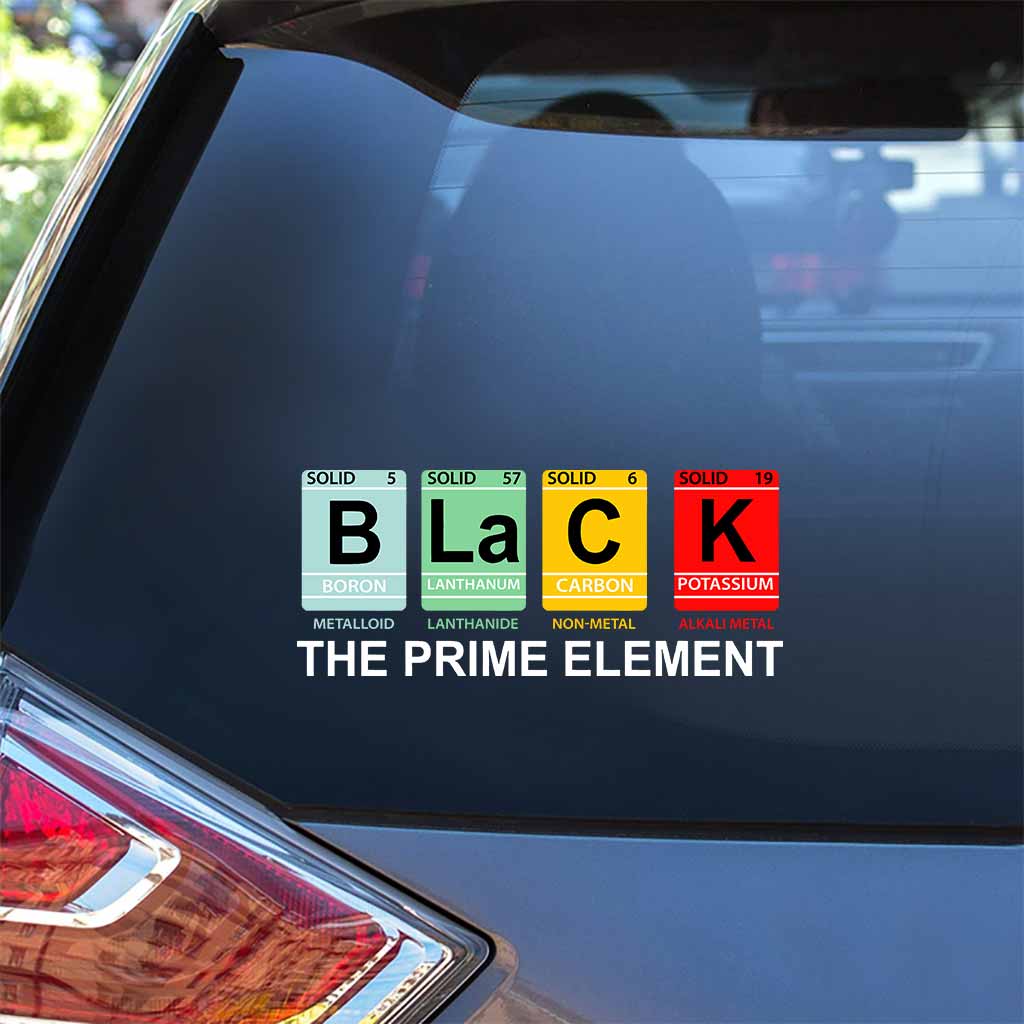 Black The Prime Element - African American Decal Full