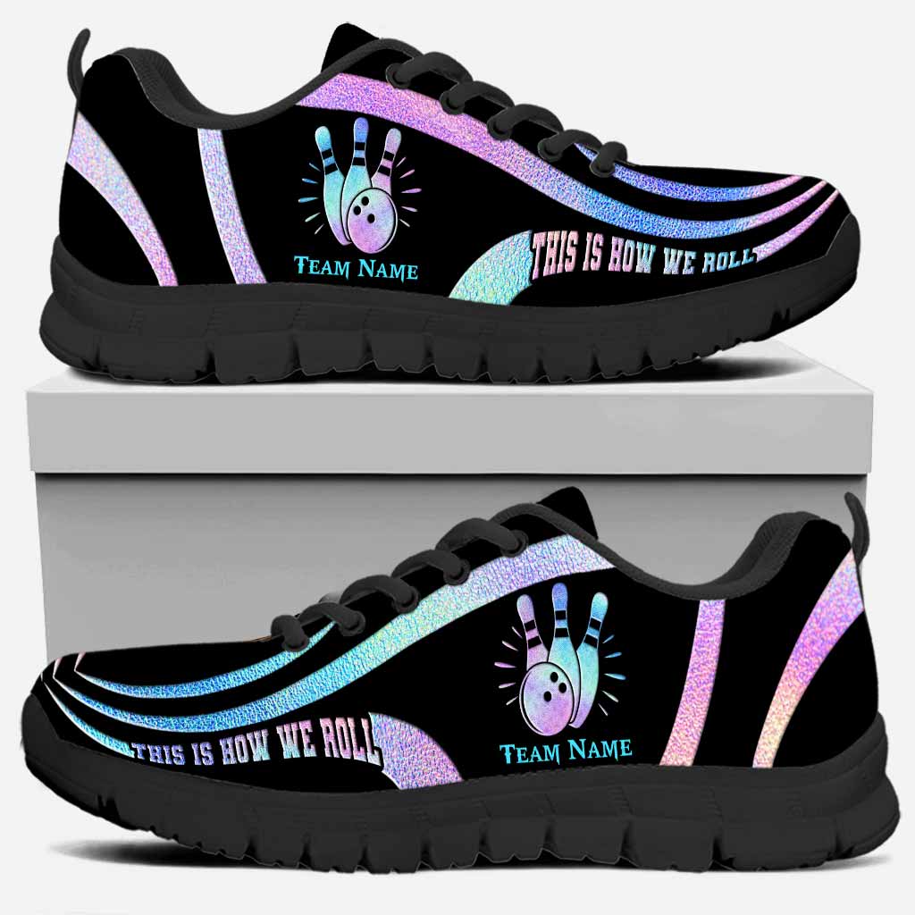 This Is How We Roll Colorful Bowling - Personalized Bowling Sneakers