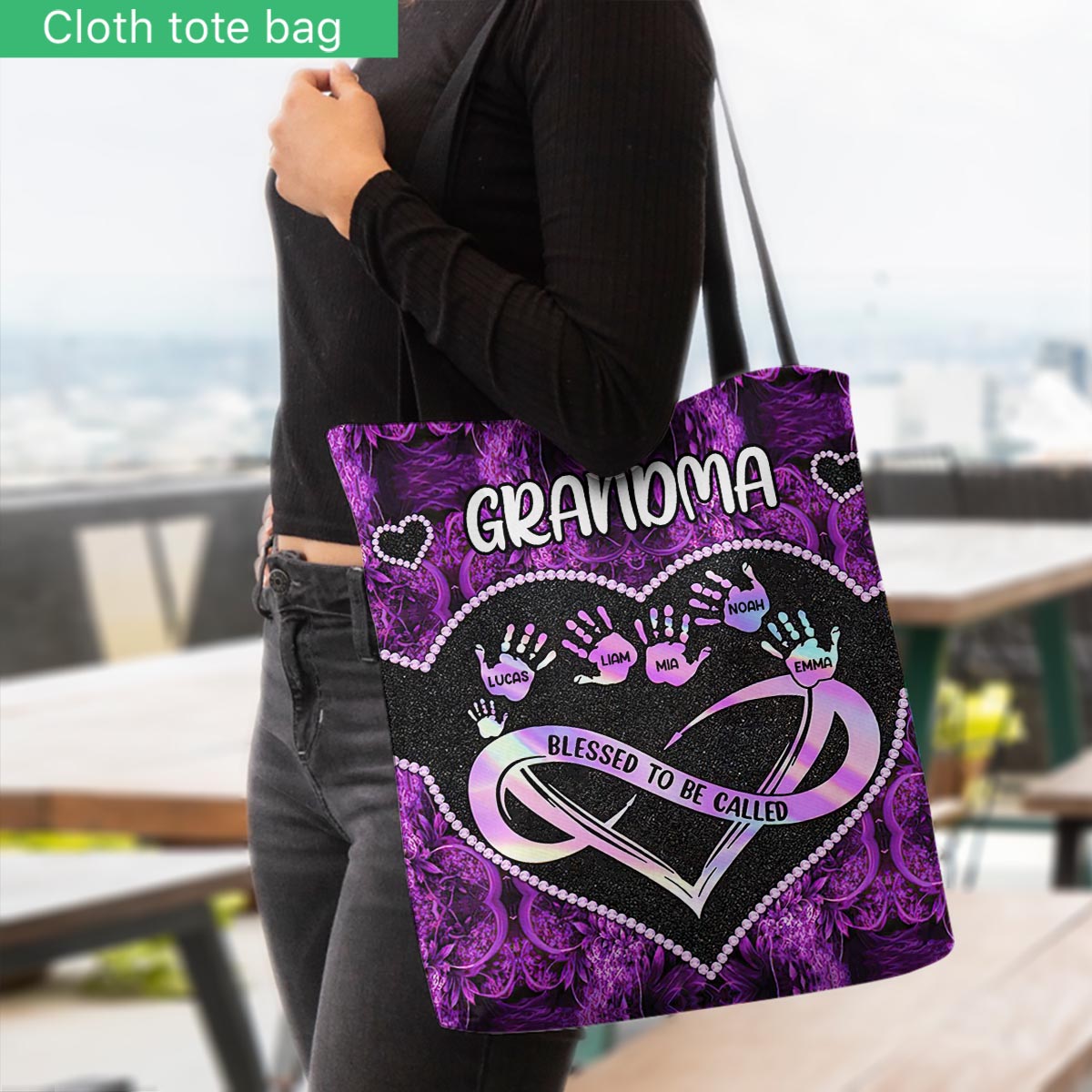 Blessed To Be Called Grandma - Personalized Mother's Day Grandma Tote Bag