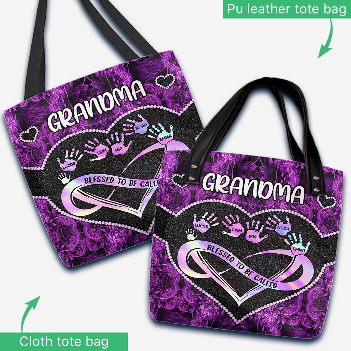 Blessed To Be Called Grandma - Personalized Mother's Day Grandma Tote Bag