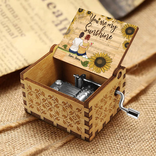 You Are My Sunshine - Personalized Mother's Day Mother Hand Crank Music Box
