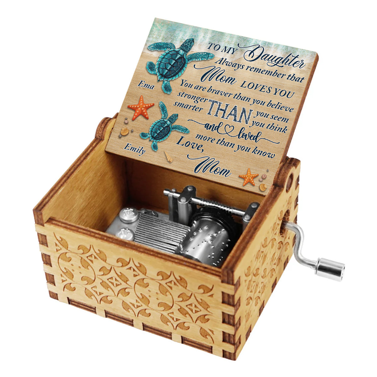 Always Remember That - Gift for grandma, mom, daughter, granddaughter, son, grandson, grandpa, dad - Personalized Hand Crank Music Box