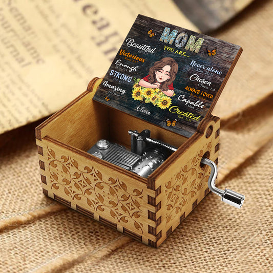 Mom You Are - Gift for mom, aunt, grandma - Personalized Hand Crank Music Box
