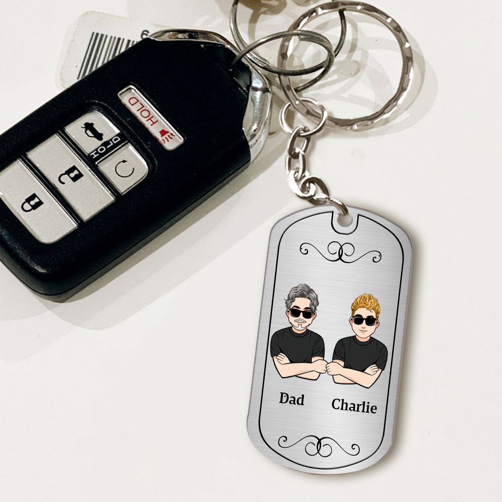 To My Son - Gift for dad, son, daughter, granddaughter, grandson - Personalized Stainless Steel Keychain