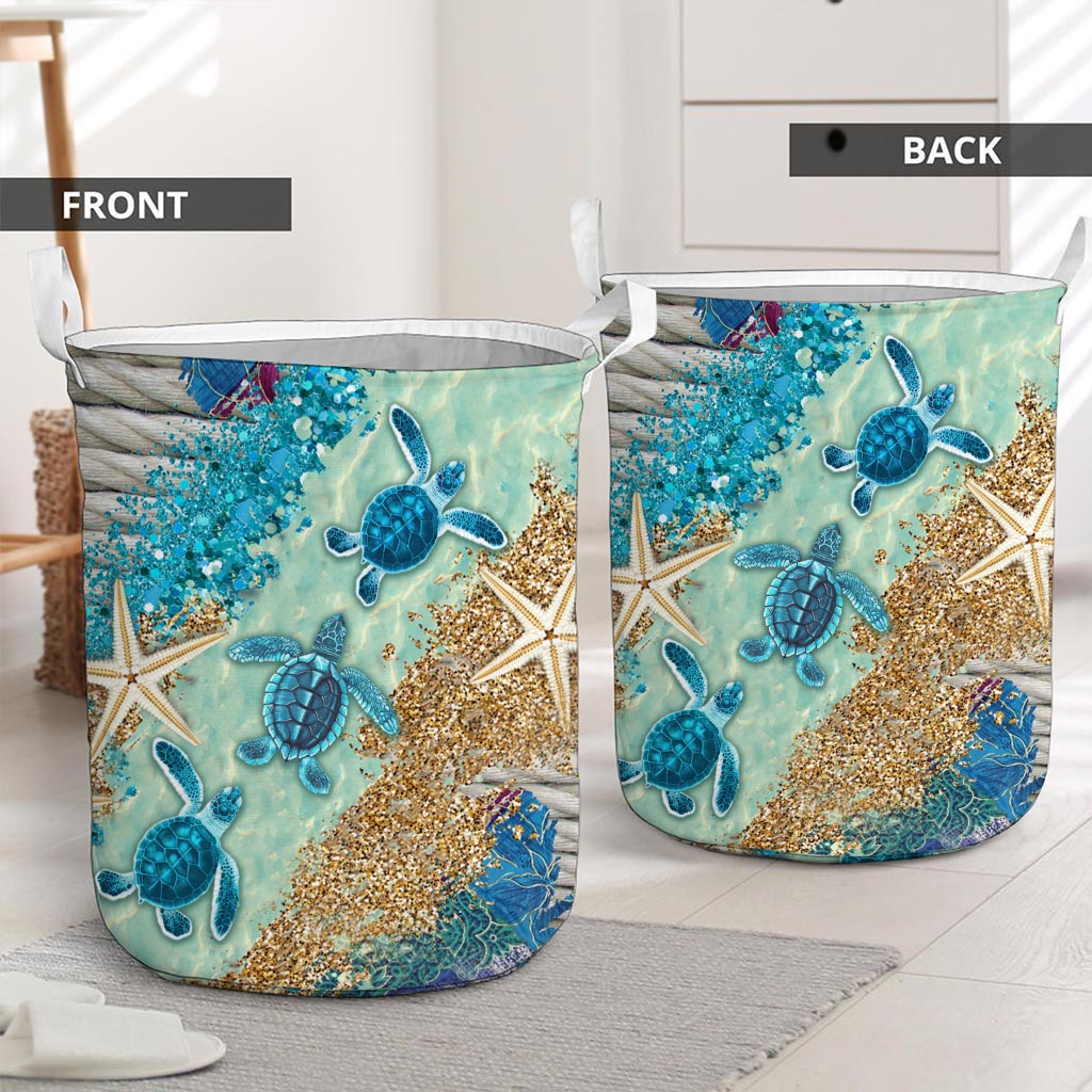 Beach Please Turtle Storage Basket