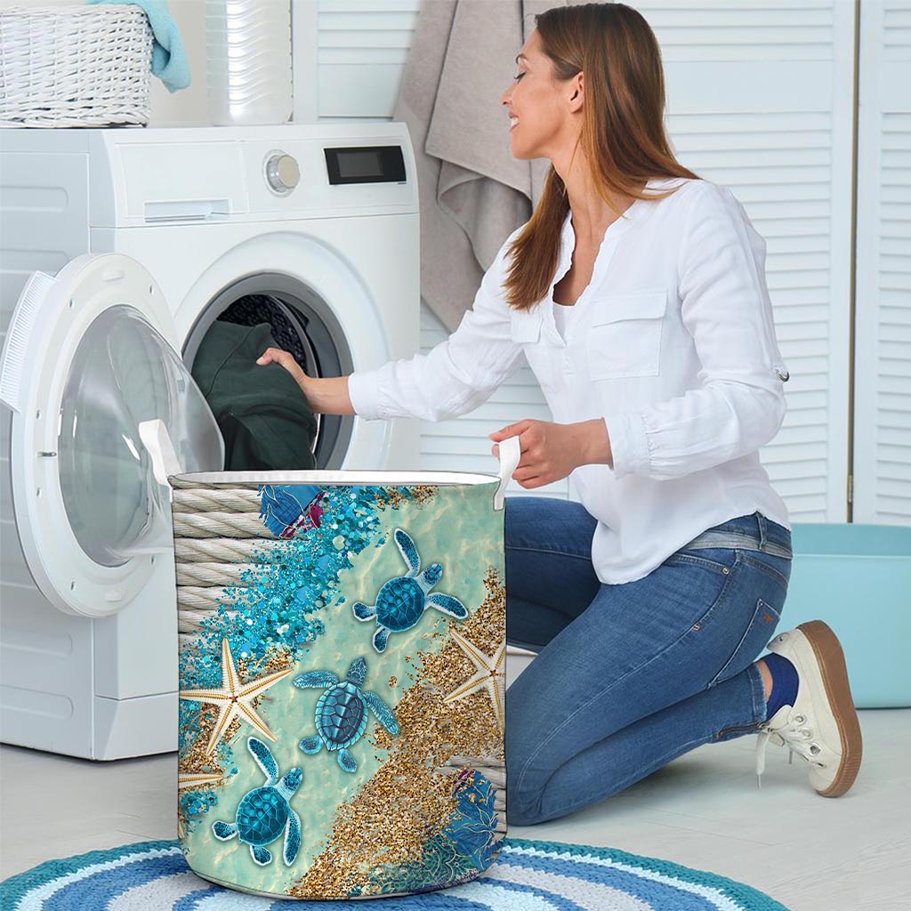 Beach Please Turtle Storage Basket