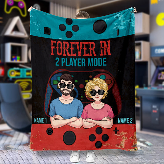 Forever In 2 Player Mode - Personalized Video Game Blanket