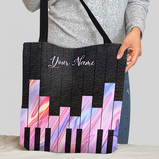 Music Soul Piano Personalized Tote Bag