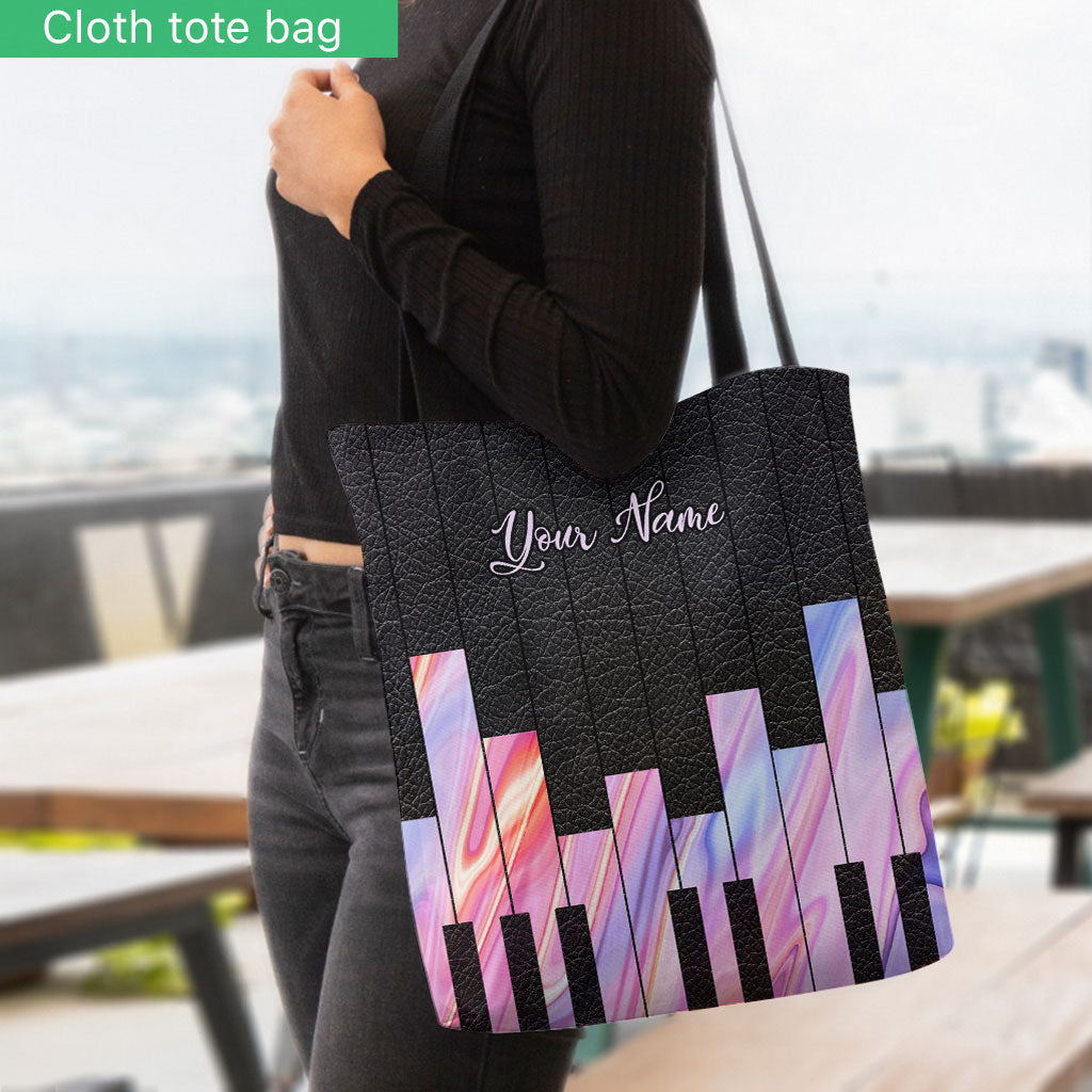Music Soul Piano Personalized Tote Bag
