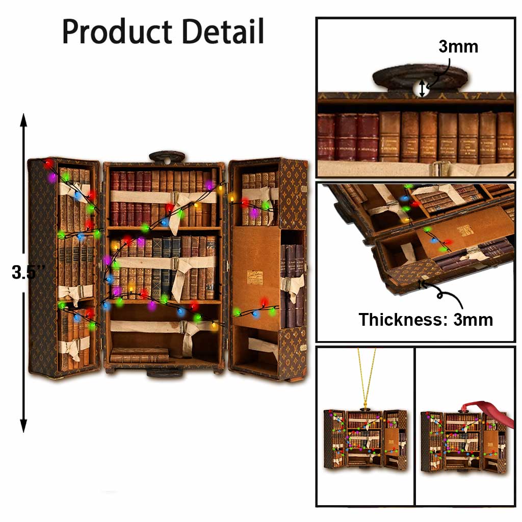My Luggage Is Full Of - Christmas Book Ornament (Printed On Both Sides)