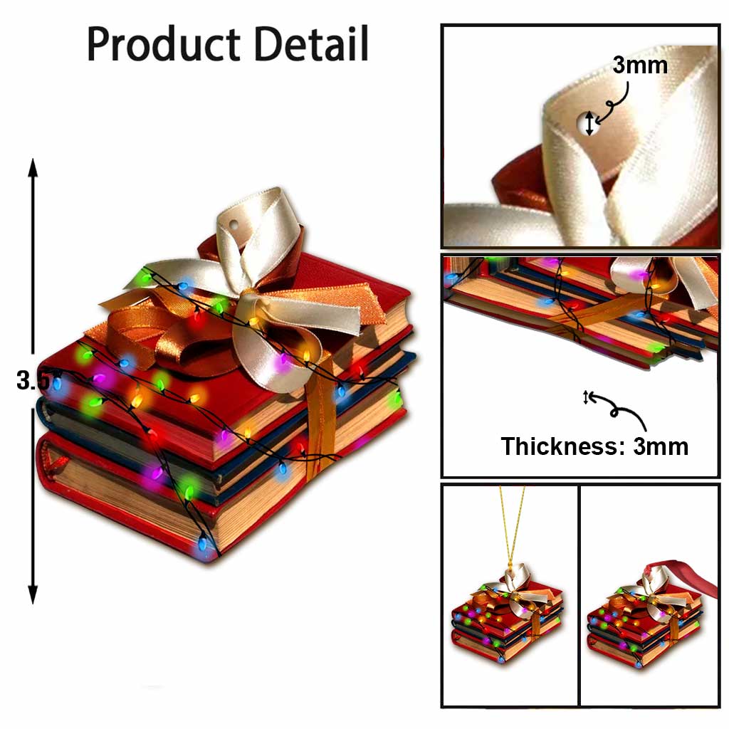 All I Want For Christmas - Christmas Book Ornament (Printed On Both Sides)