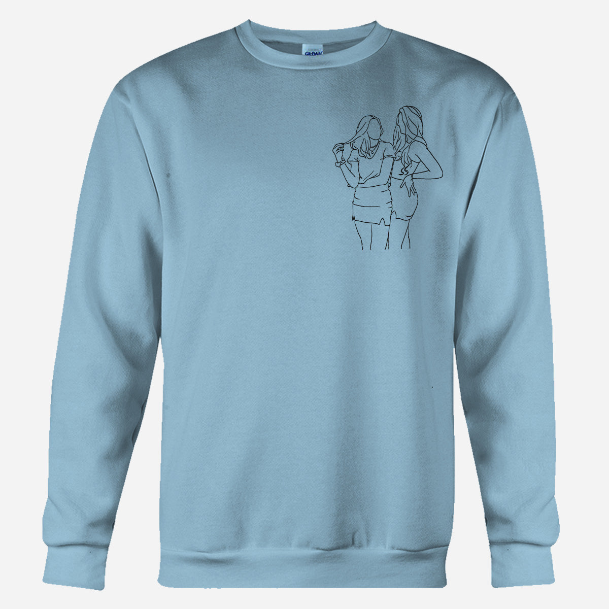 Custom Line Art - Personalized Daughter Embroidered Sweater