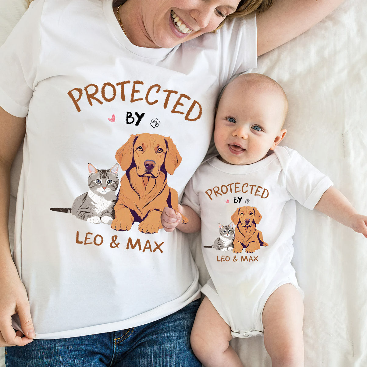 Custom Cartoonized Pet Photo - Gift for Newborn - Personalized Baby Onesie
