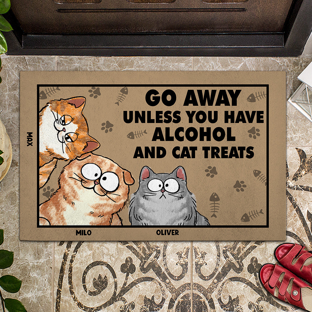 Go Away Unless You Have - Personalized Cat Doormat