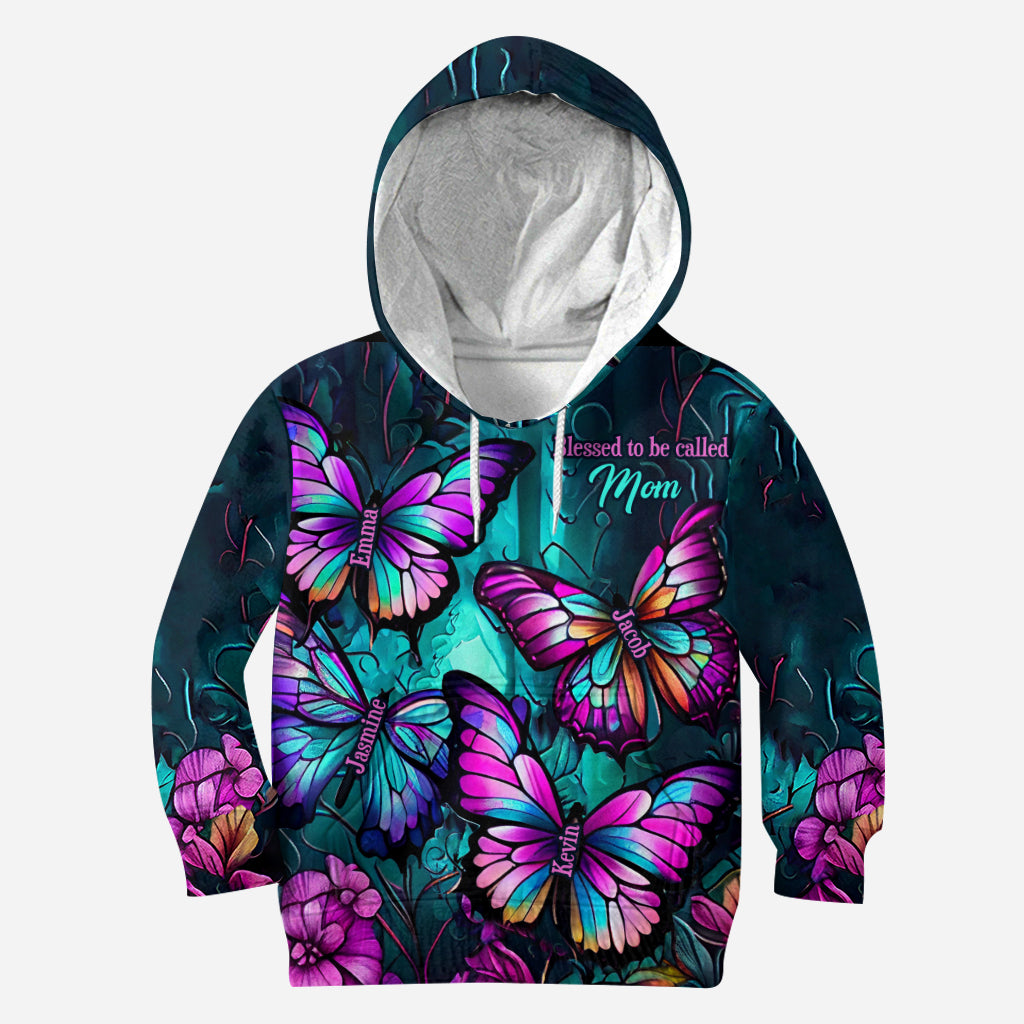 Grandma's Butterflies - Personalized Grandma All Over Shirt