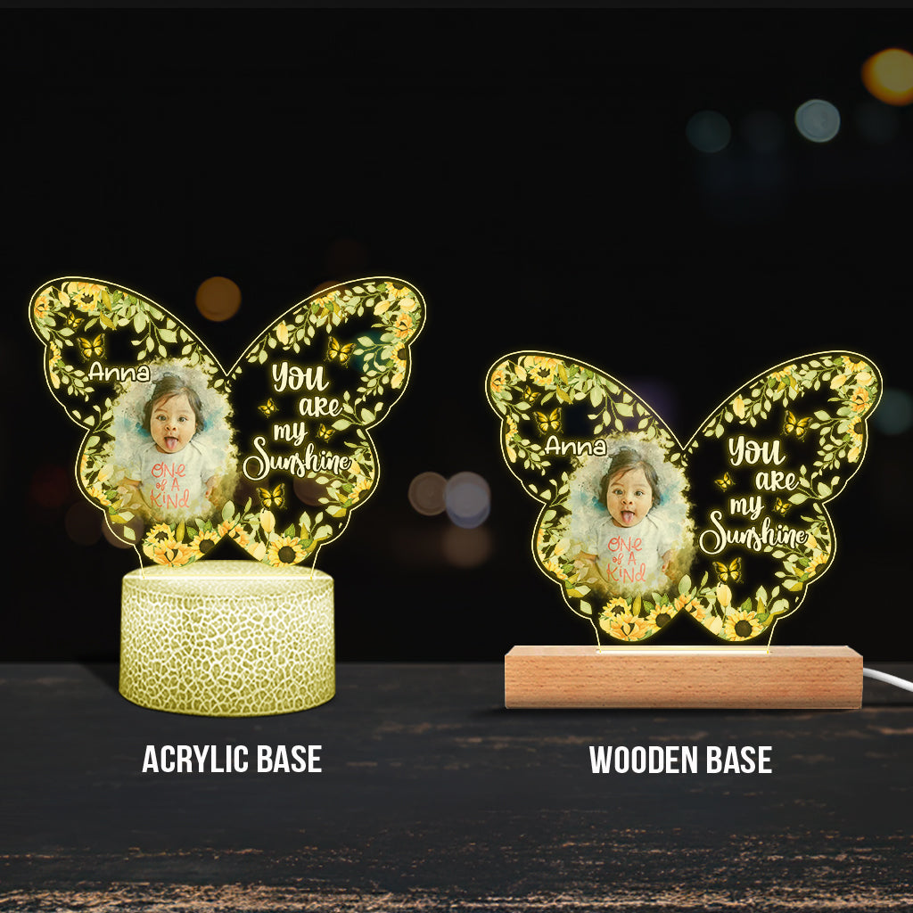 I Love You To The Moon And Back - Personalized Family Shaped Plaque Light Base