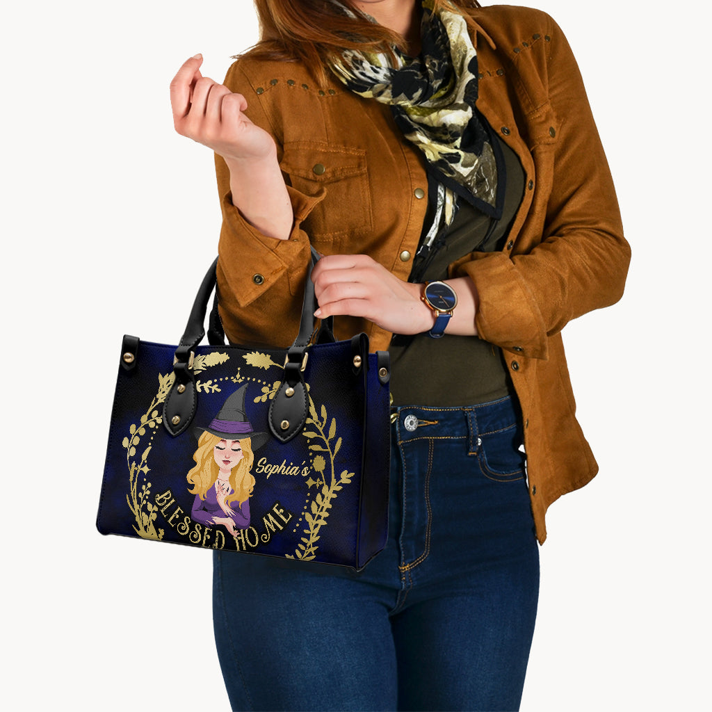 Blessed Home - Personalized Witch Leather Handbag