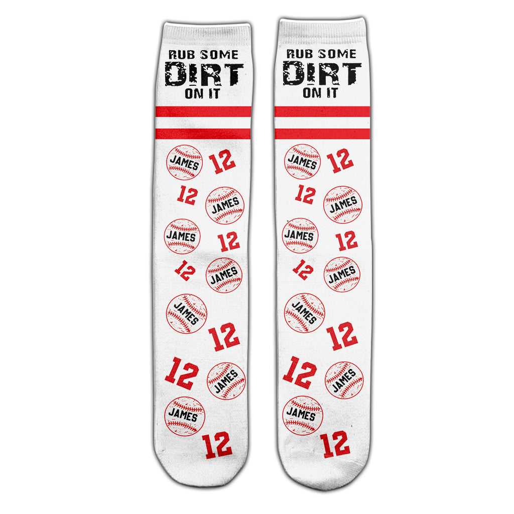 Rub Some Dirt On It - Personalized Baseball Socks