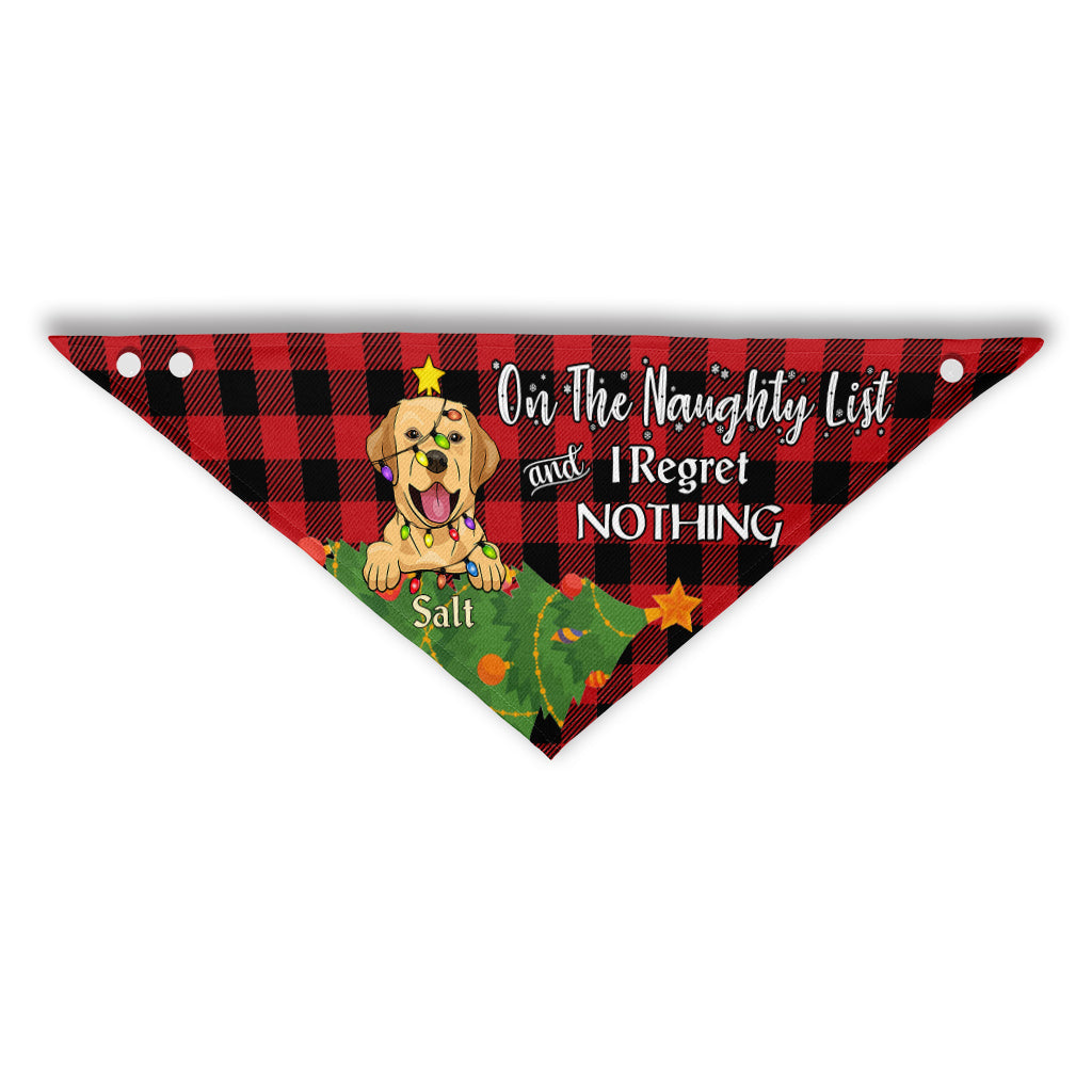 On The Naughty List - Personalized Dog Pet Bandana