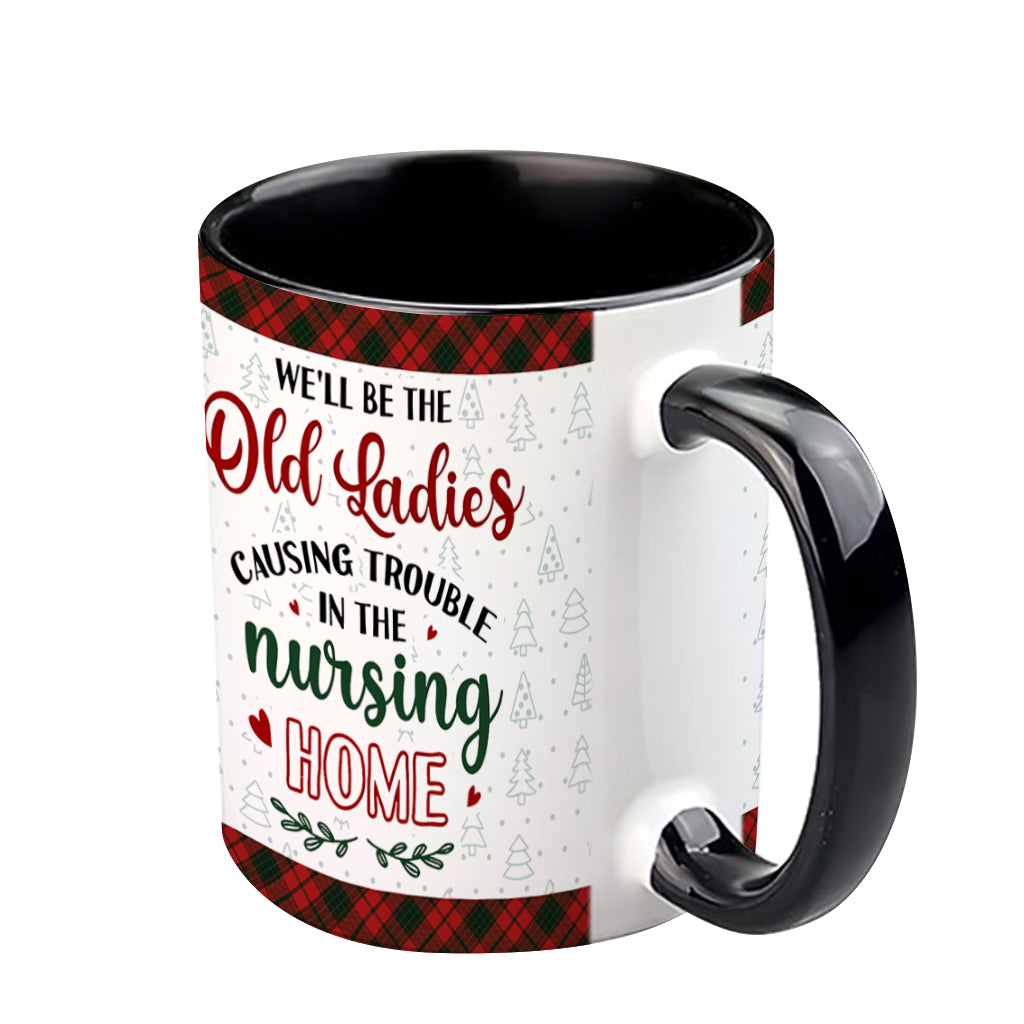 The Old Ladies Causing Trouble - Personalized Bestie Accent Mug