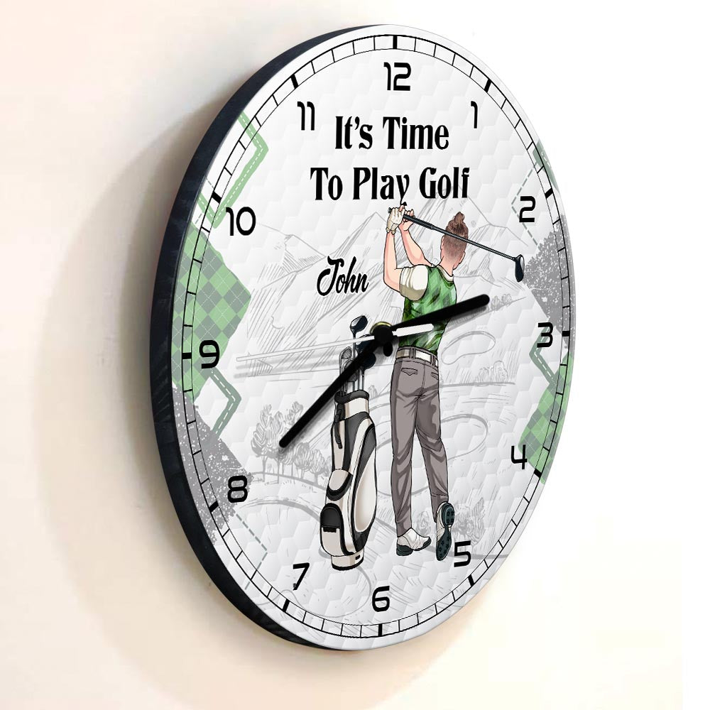 There's Always Time For Golf - Personalized Golf Wall Clock