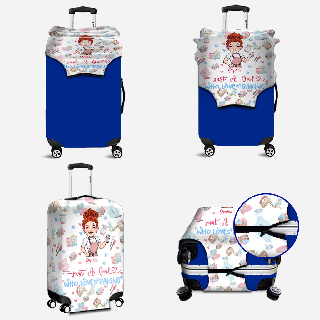 Just A Girl Who Loves Baking - Personalized Baking Luggage Cover