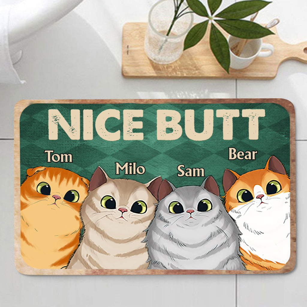 Nice butt Shower - Dog gift for dog lover, cat lover - Personalized Bathroom Mats Set