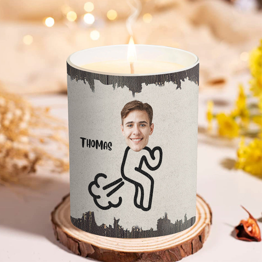 Fart Extinguisher - Gift for dad, grandma, grandpa, mom, uncle, aunt, son, daughter, brother, sister, granddaughter, grandson, husband, wife, boyfriend, girlfriend, friend - Personalized Candle With Wooden Lid