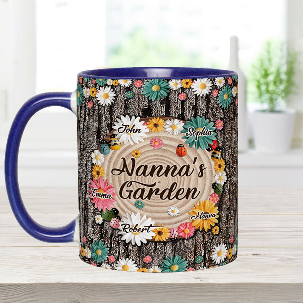 Nana's Garden - Personalized Grandma Accent Mug