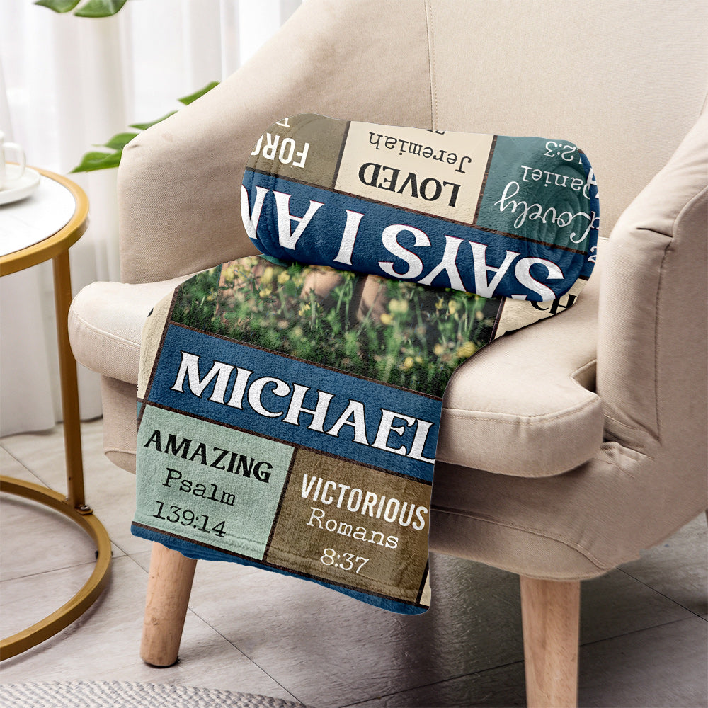 God Say I Am - Personalized Christian Blanket