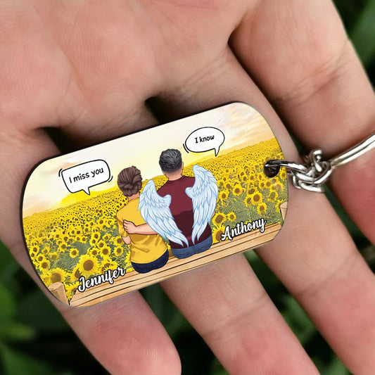 Always On Our Mind - Personalized Memorial Stainless Steel Keychain