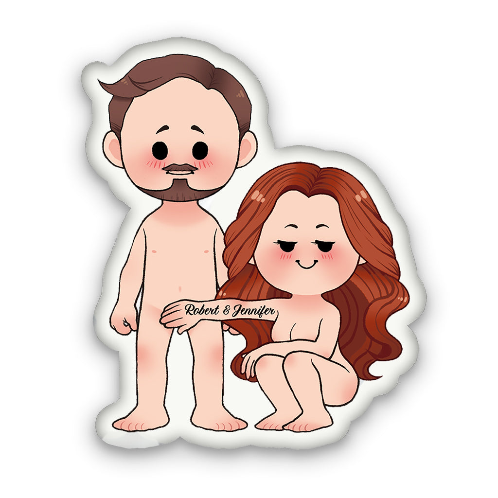 Love You To The Moon And Back - Personalized Couple Shaped pillow