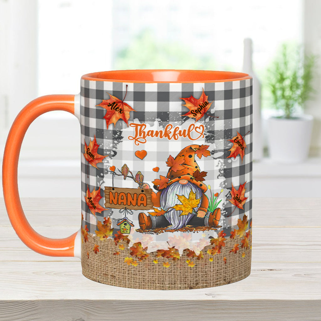 Thankful Grandma - Personalized Grandma Accent Mug