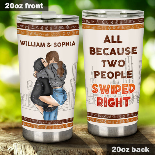 Because Two People - Personalized Couple Tumbler