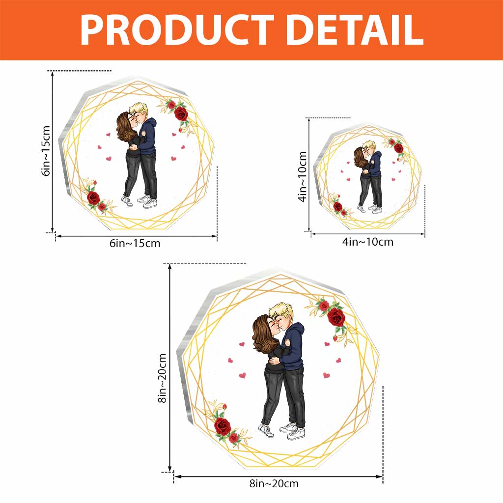 From Our First Kiss - Personalized Couple Custom Shaped Acrylic Plaque