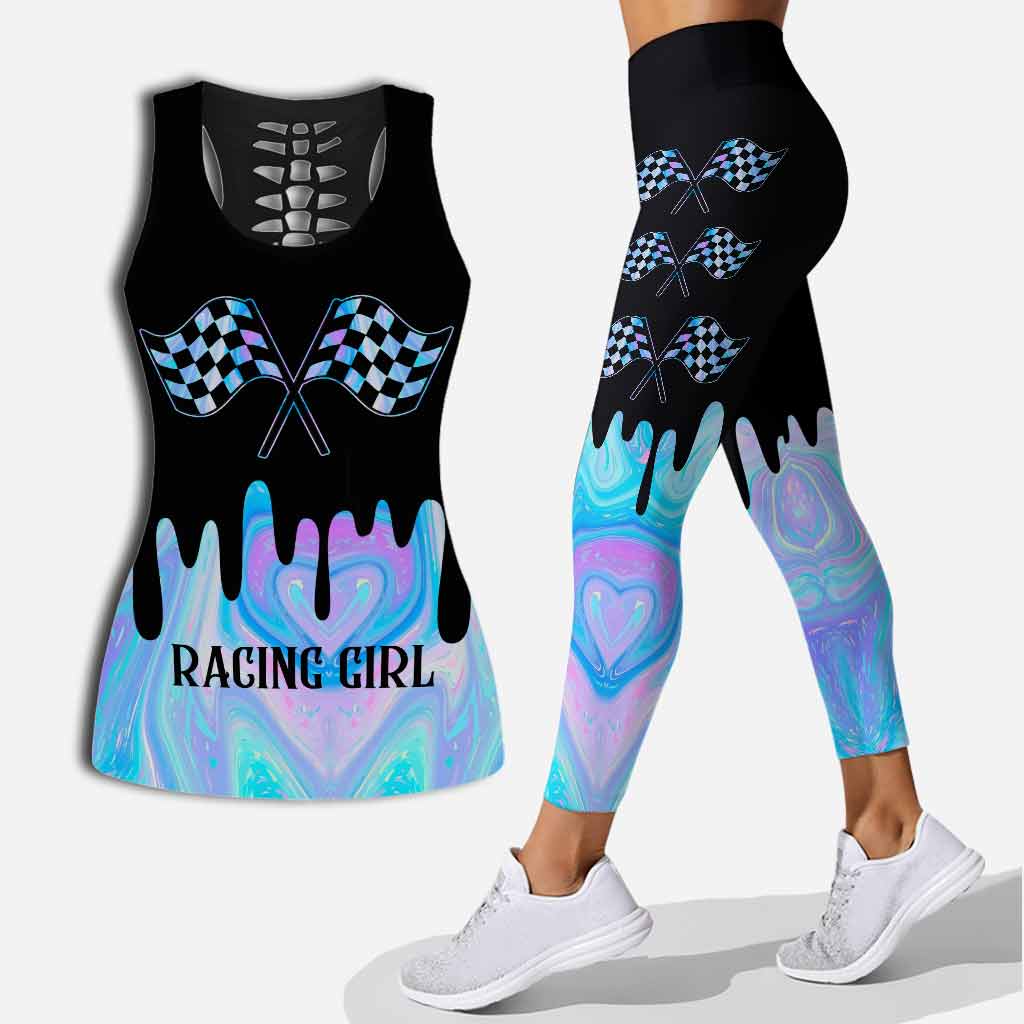 Love Racing - Racing Hollow Tank Top and Leggings