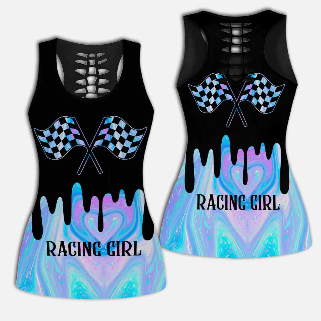 Love Racing - Racing Hollow Tank Top and Leggings