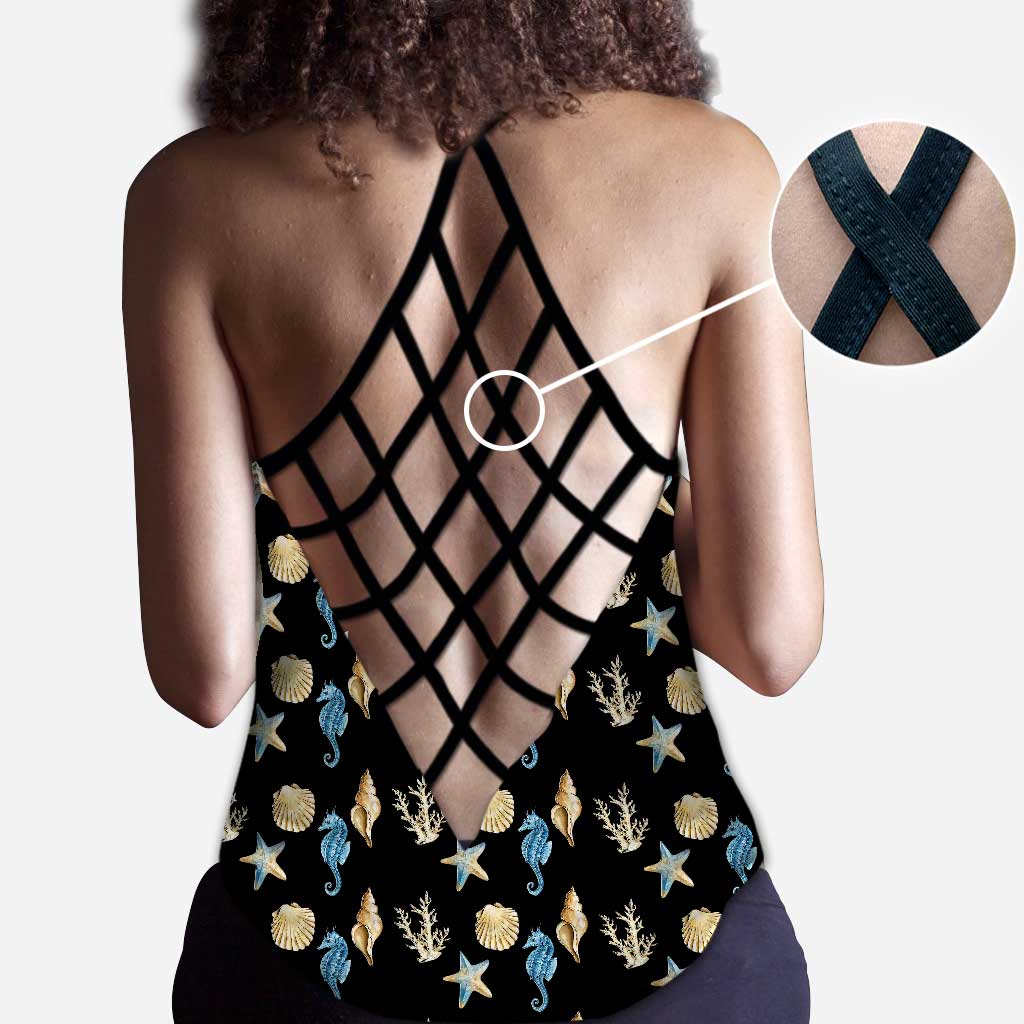 Salty Lil' Beach - Sea Lover Cross Tank Top