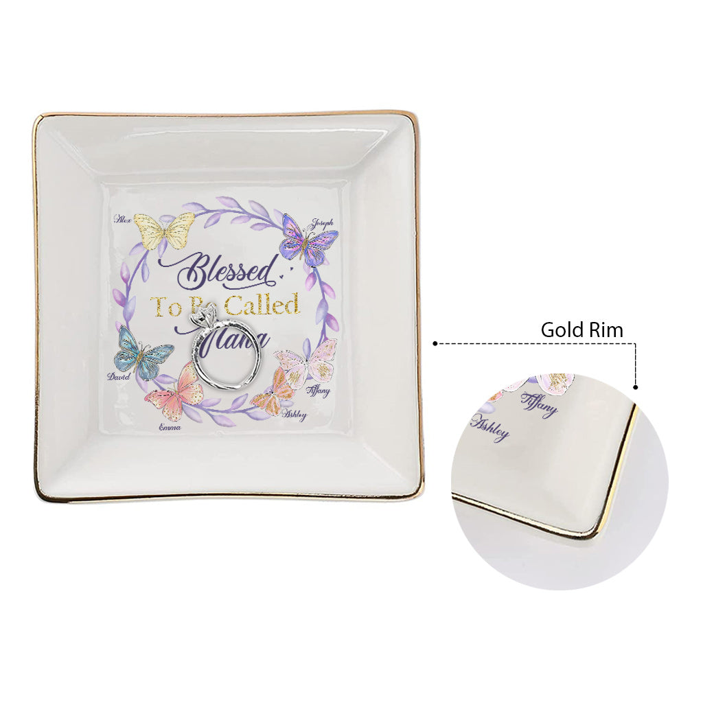 Blessed To Be Called Nana - Personalized Mother's Day Grandma Jewelry Dish