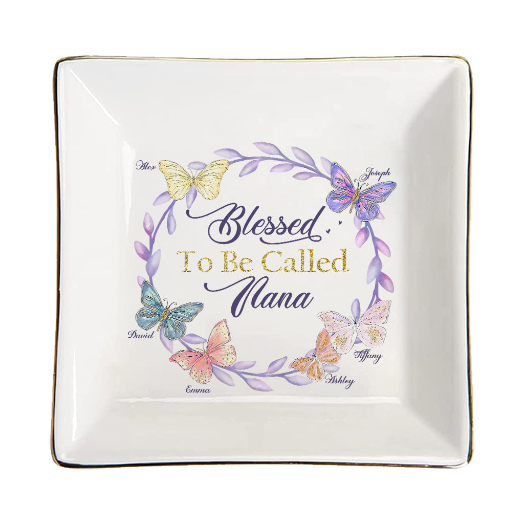 Blessed To Be Called Nana - Personalized Mother's Day Grandma Jewelry Dish