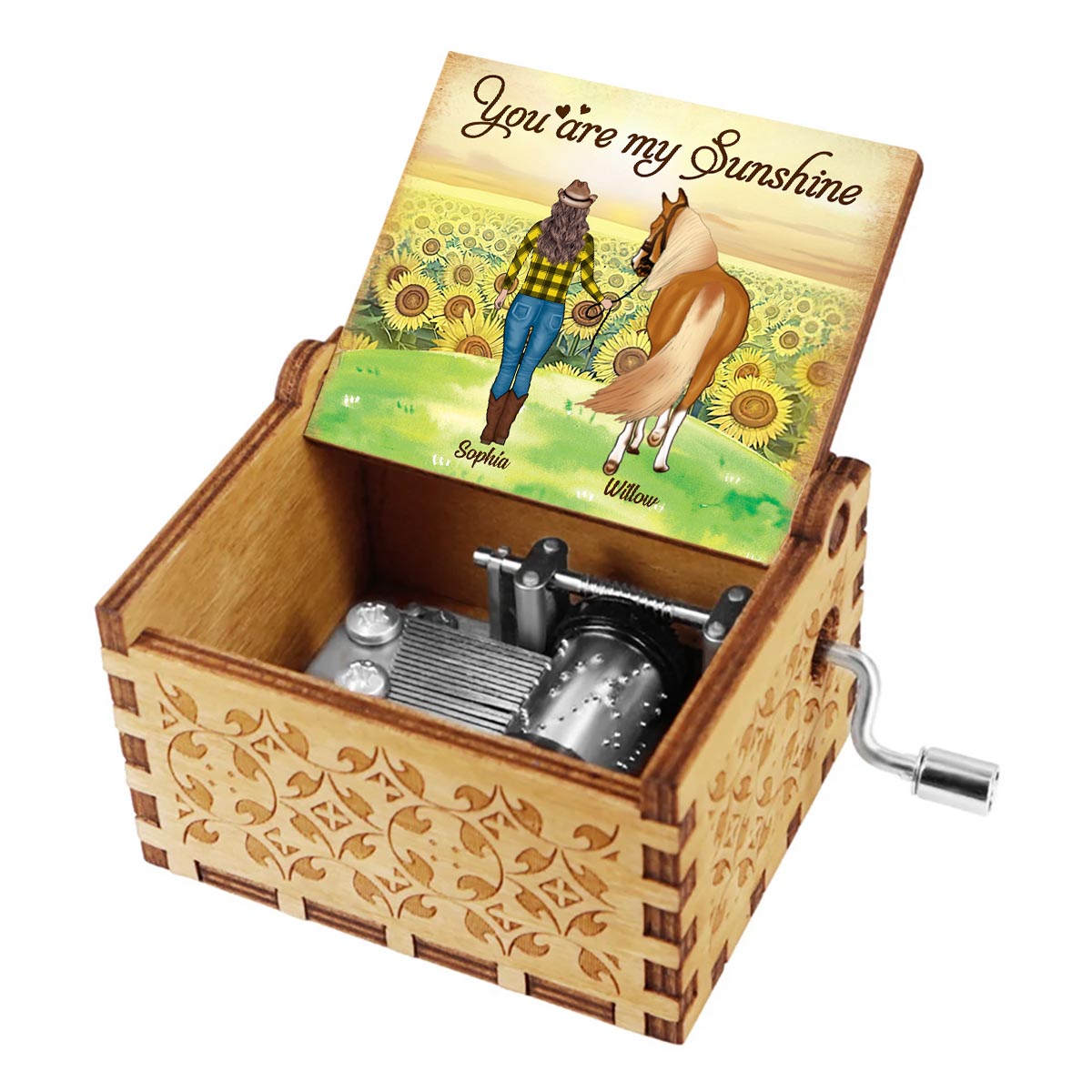 You're My Sunshine - Personalized Horse Hand Crank Music Box