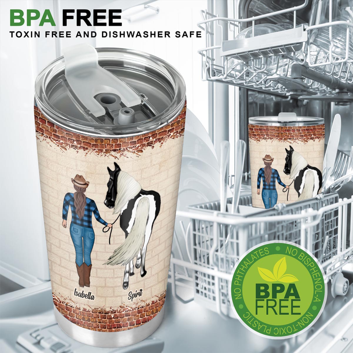 Just A Girl Who Loves Horses - Personalized Horse Tumbler