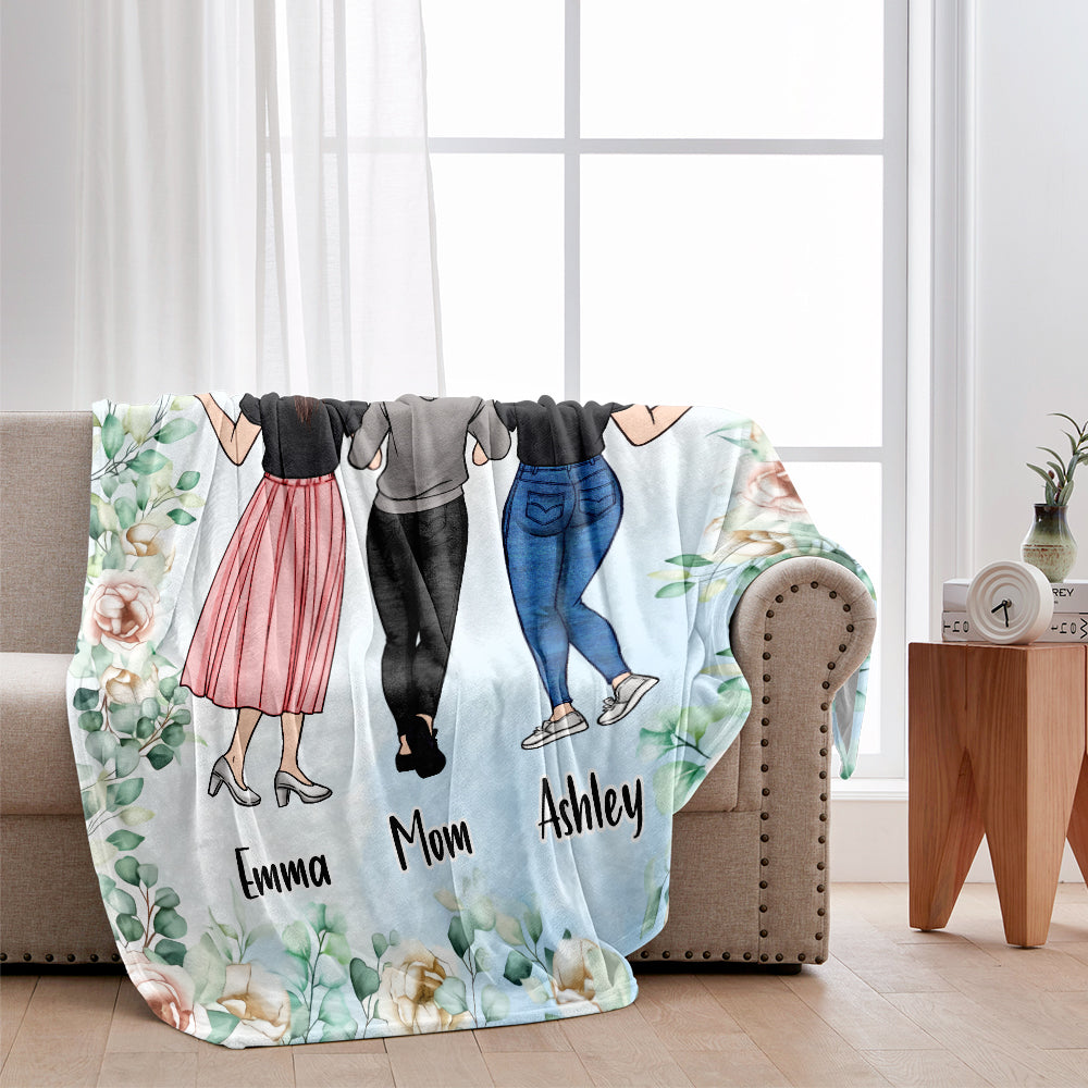 First My Mother Forever My Friend - Personalized Mother's Day Mother Blanket