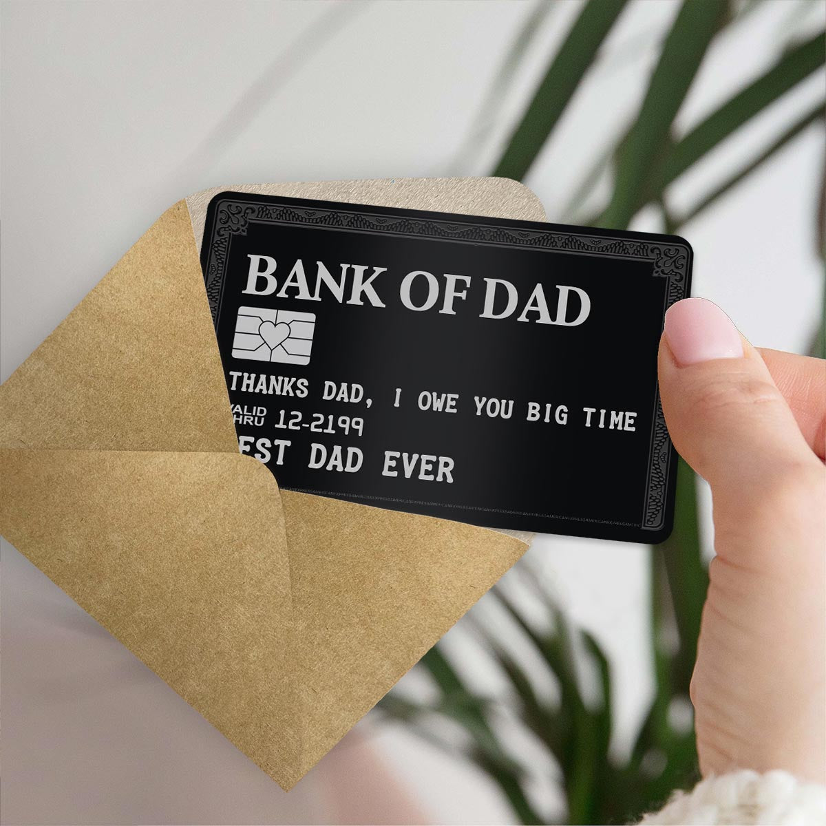 Bank Of Dad - Personalized Father's Day Father Wallet Insert Card
