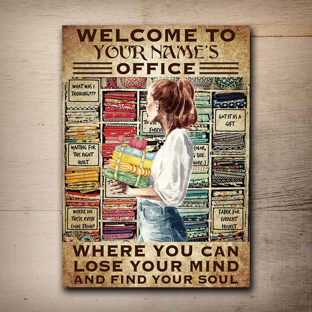 Welcome To My Office - Sewing Personalized Rectangle Metal Sign