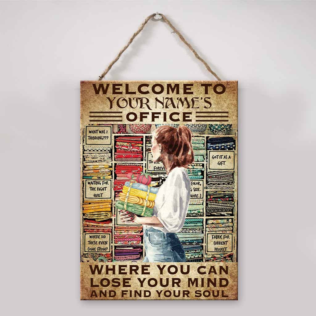 Welcome To My Office - Sewing Personalized Rectangle Metal Sign