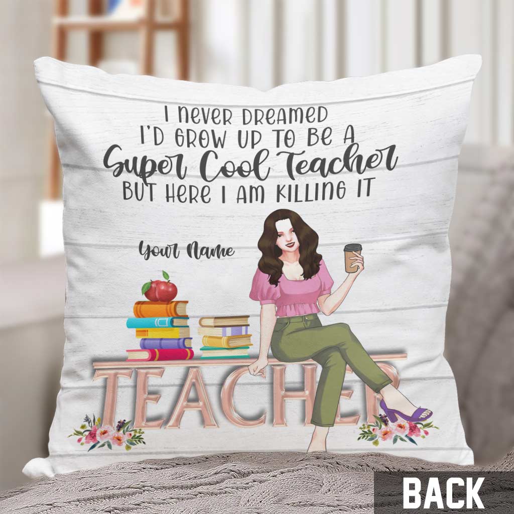 Super Cool Teacher - Personalized Throw Pillow