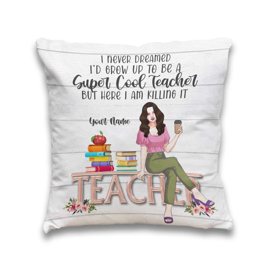 Super Cool Teacher - Personalized Throw Pillow