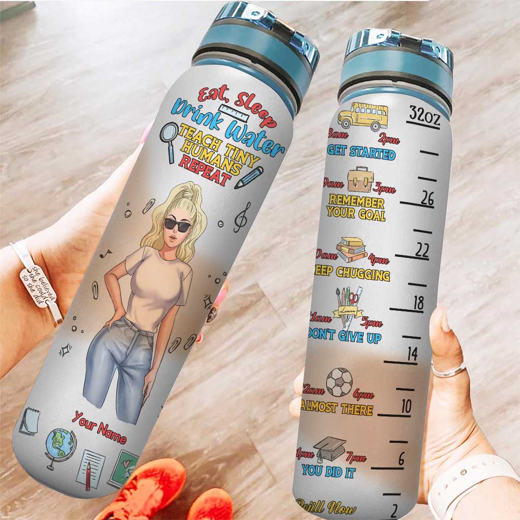 Stay Hydrated - Personalized Teacher Water Tracker Bottle