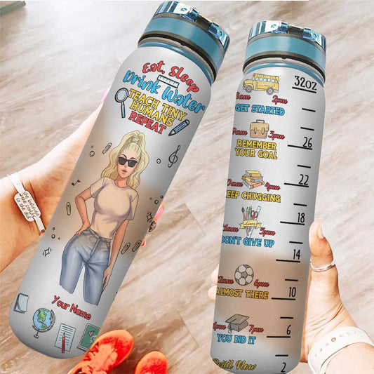 Stay Hydrated - Personalized Teacher Water Tracker Bottle